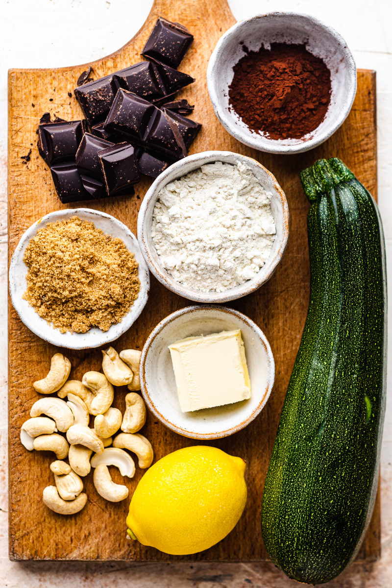 vegan zucchini brownies ingredients