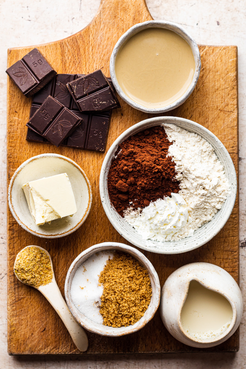 vegan tahini brownies ingredients