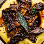 Creamy polenta with balsamic mushrooms-image