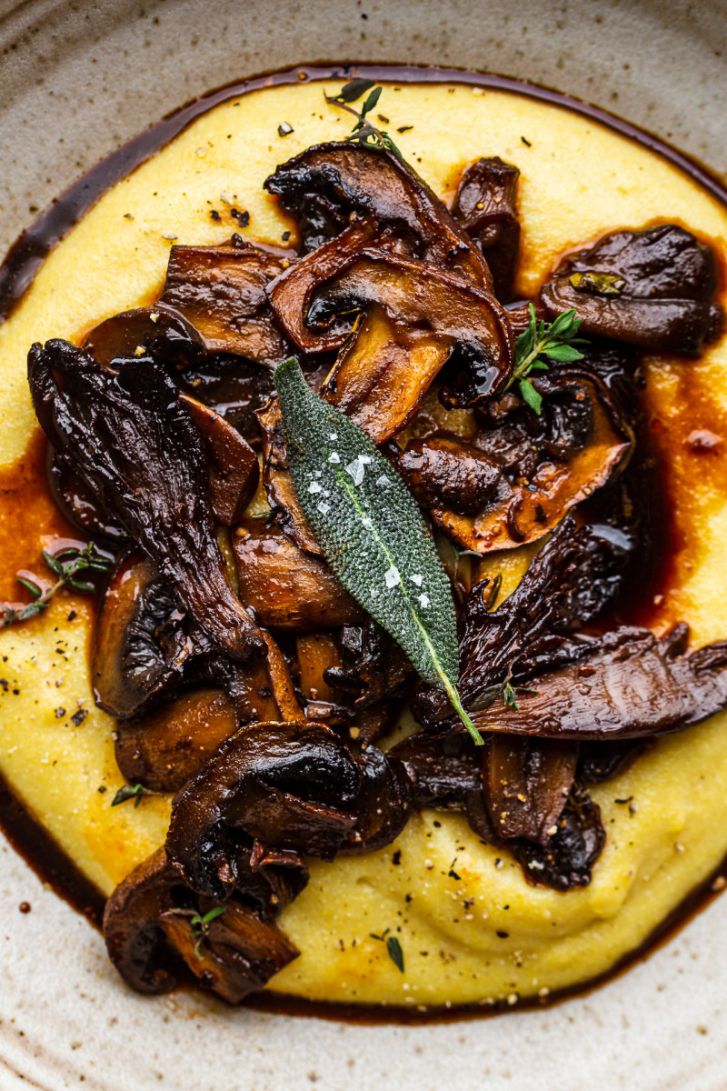 creamy polenta plate