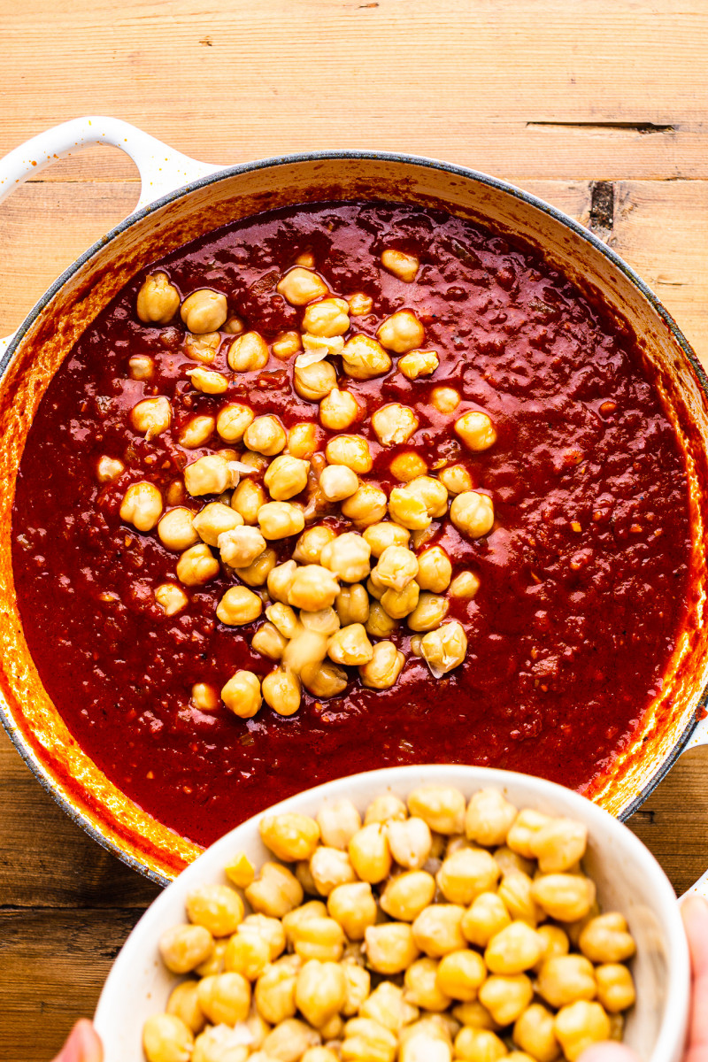 harissa chickpea stew chickpeas