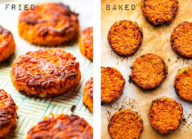 sweet potato fritters baked fried