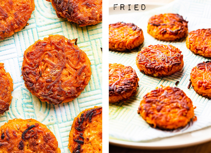 sweet potato fritters fried