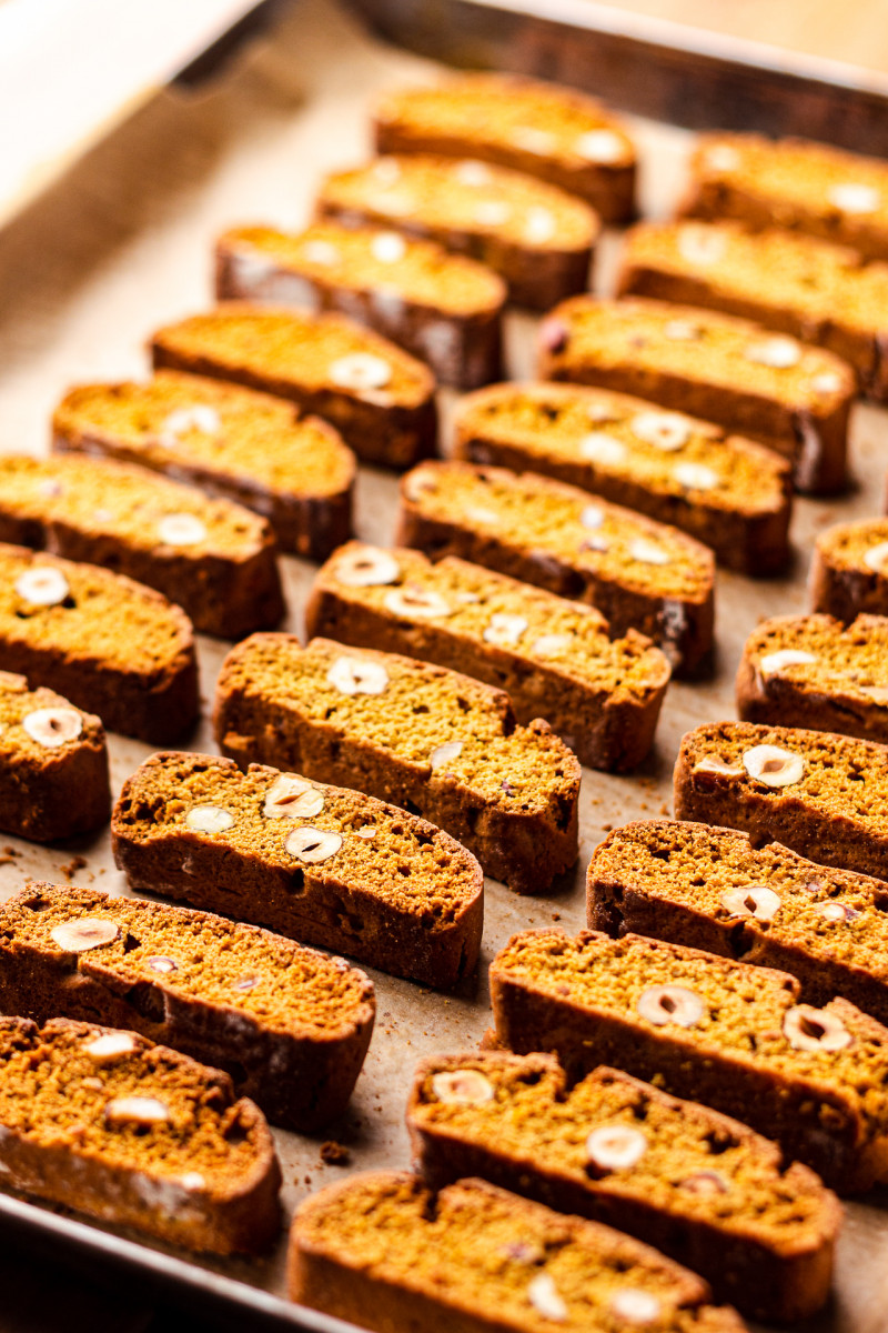 vegan pumpkin biscotti tray