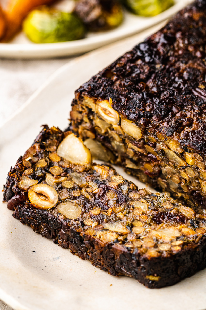 vegan nut roast side