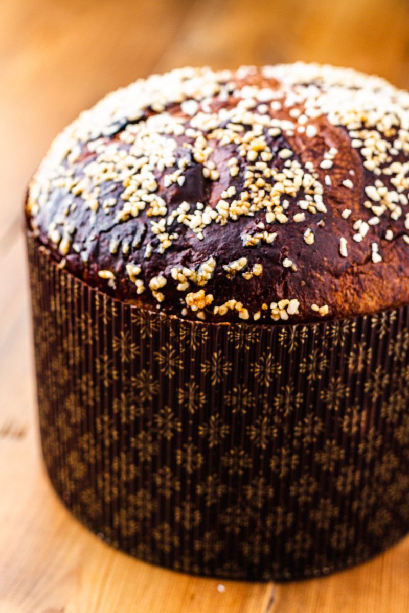 vegan panettone baked