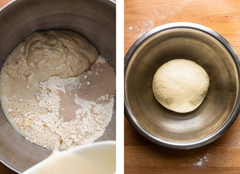 vegan panettone first dough