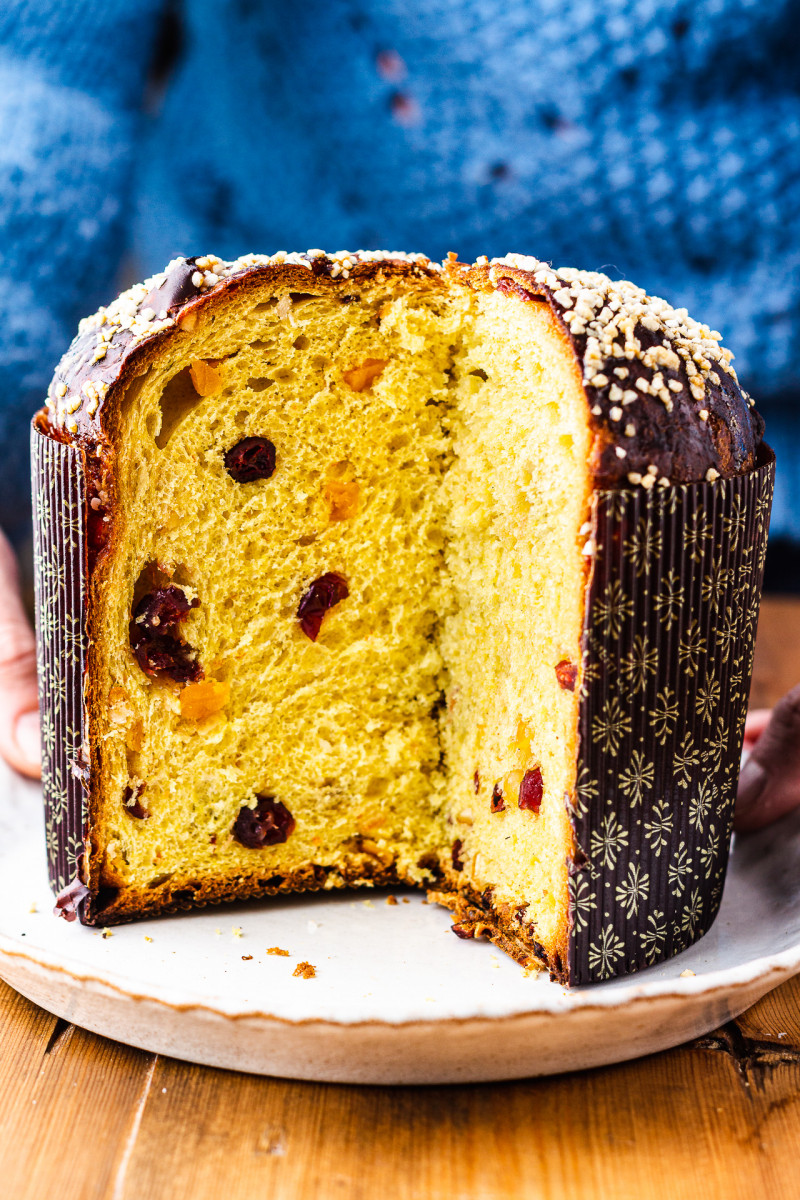 vegan panettone plate