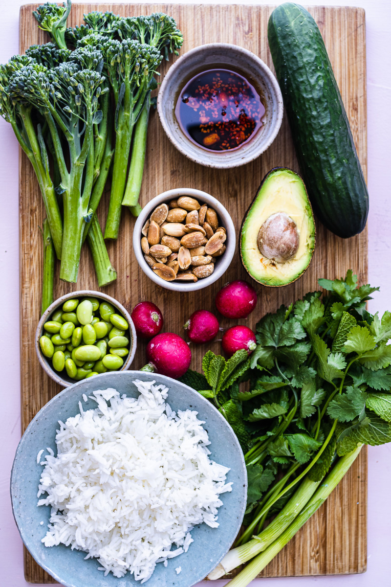 crispy rice salad ingredients