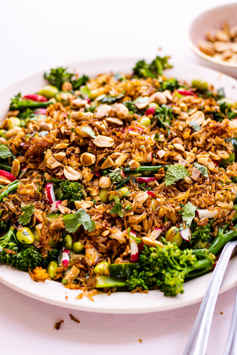crispy rice salad side