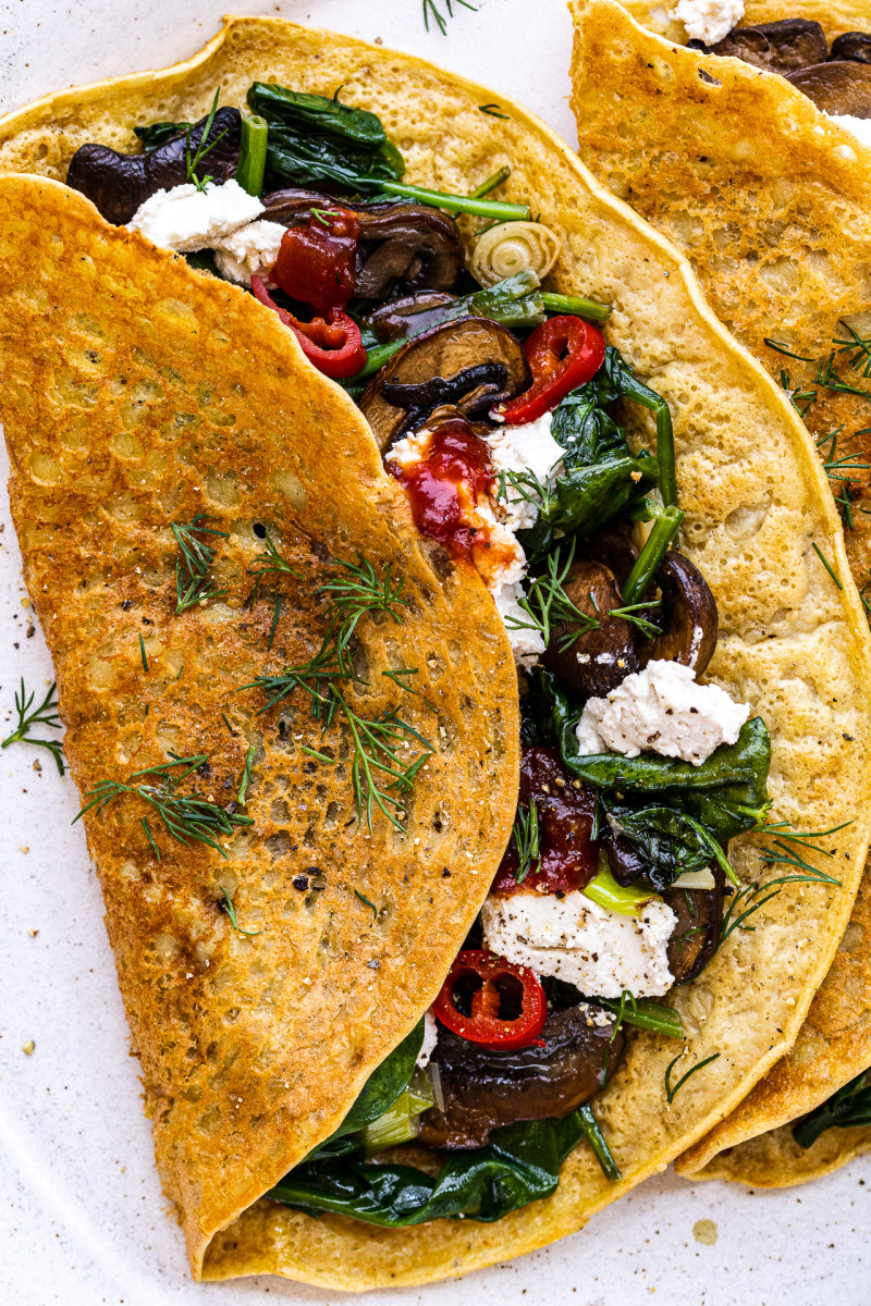 savoury tofu pancakes macro