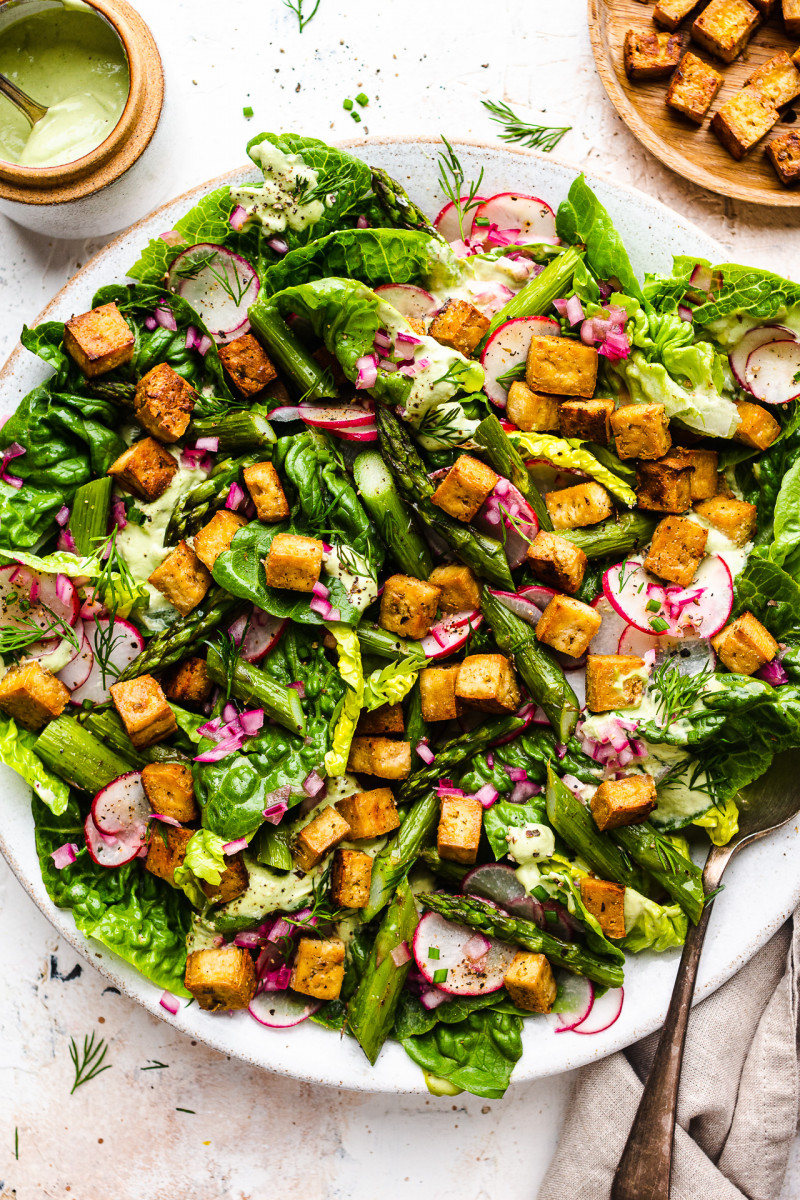 lemon tofu salad