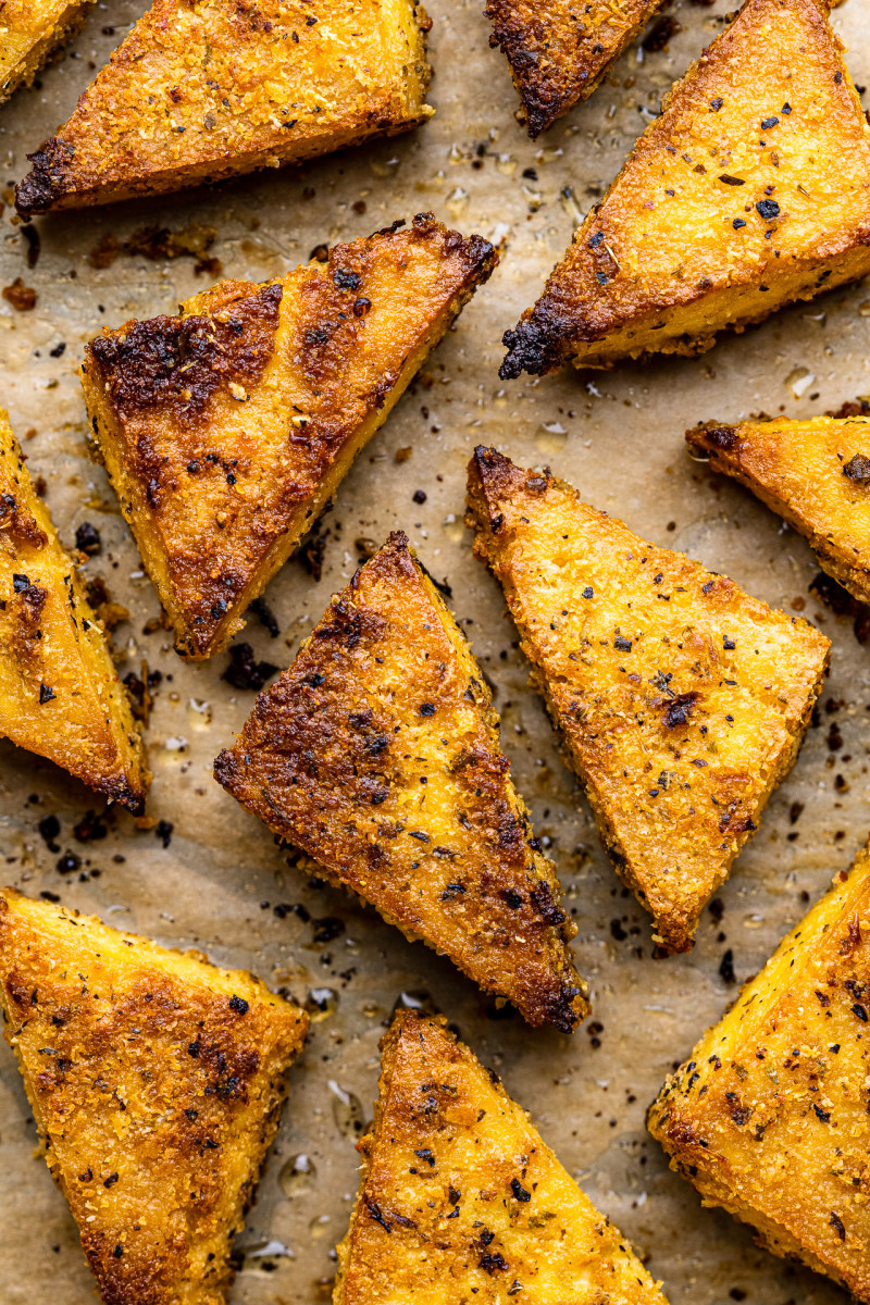 lemon tofu top down macro