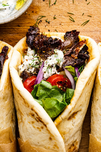 vegan gyros mushrooms