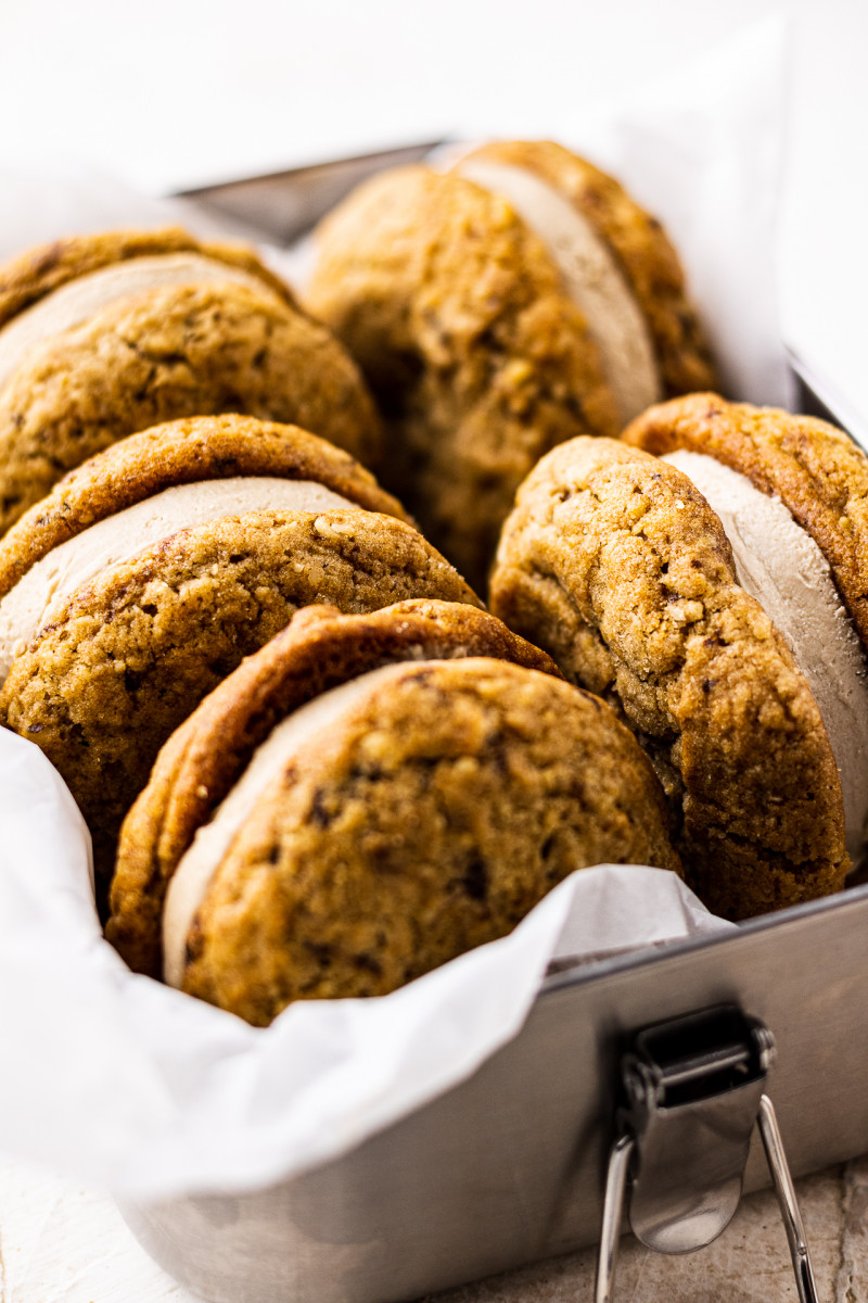 coffee ice cream sandwiches box