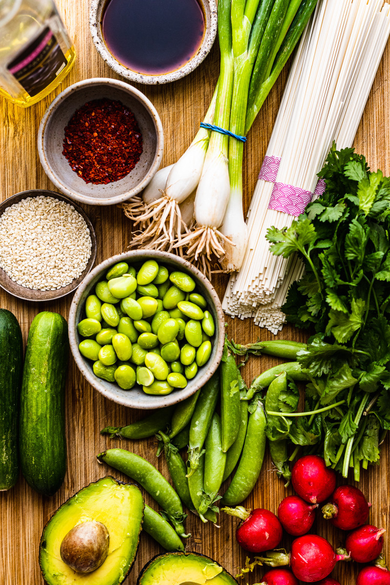 cold noodle salad ingredients