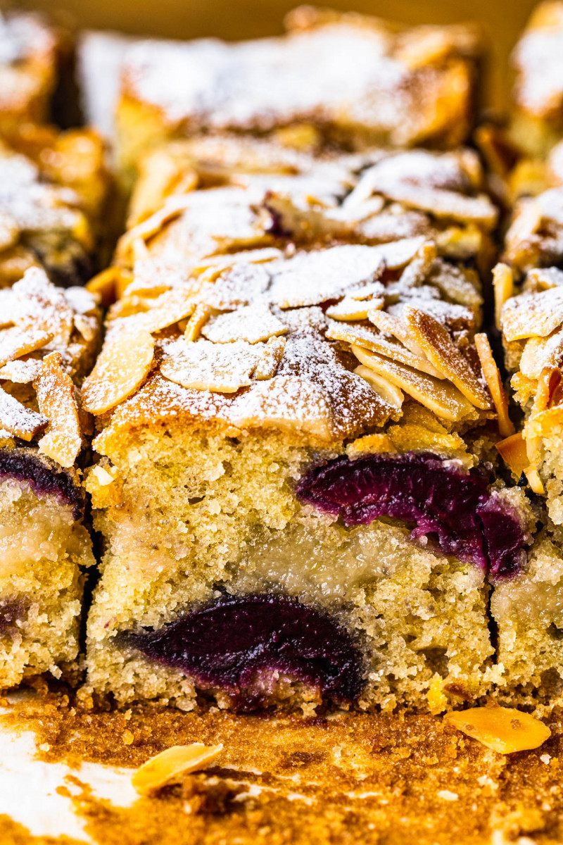 bakewell cake homemade marzipan macro