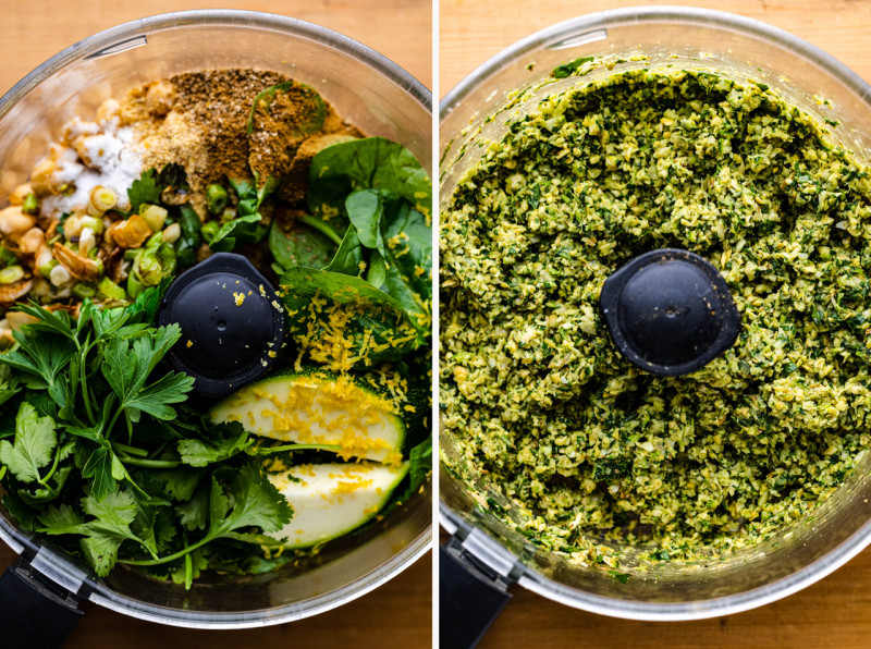 courgette burger mixture