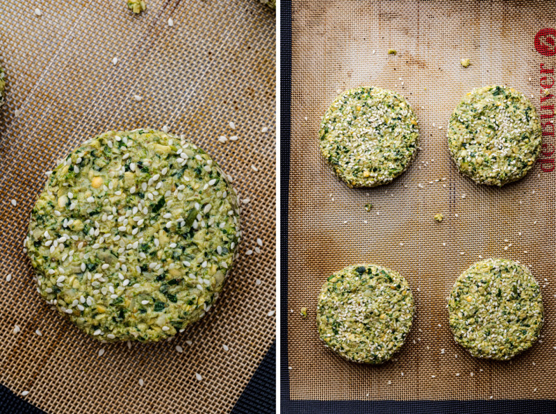 courgette burger raw