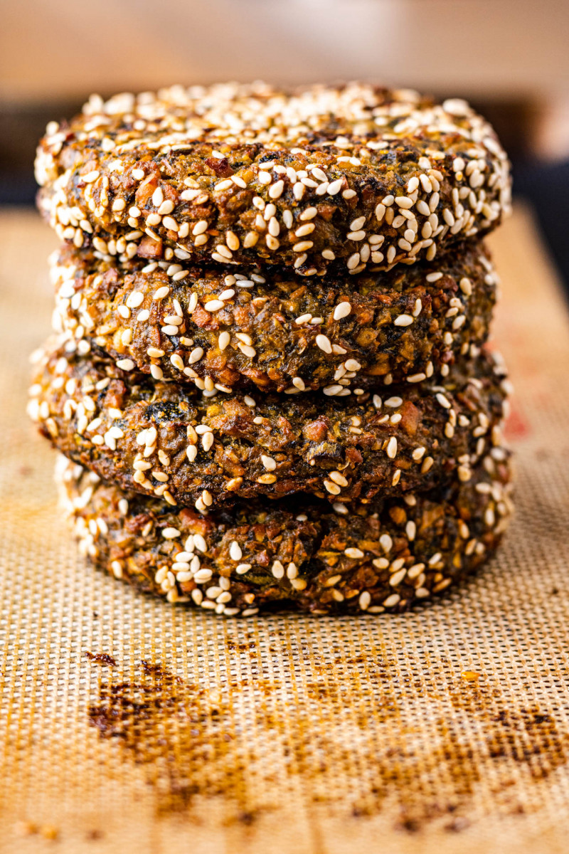 courgette burger stack