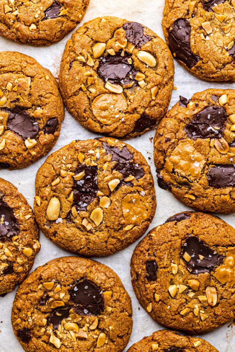 eggless peanut butter cookies top down