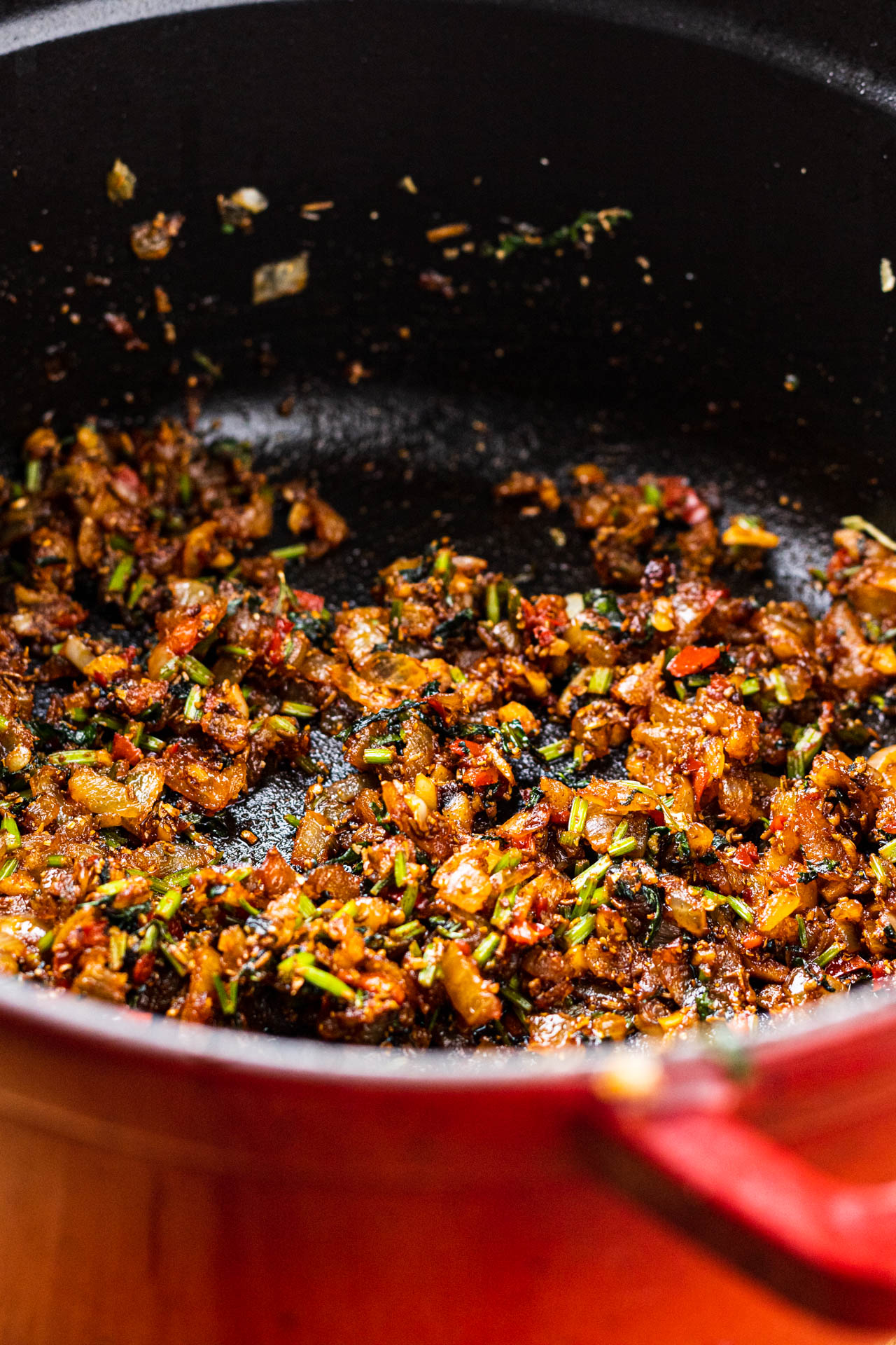 mexican corn soup sauteeing