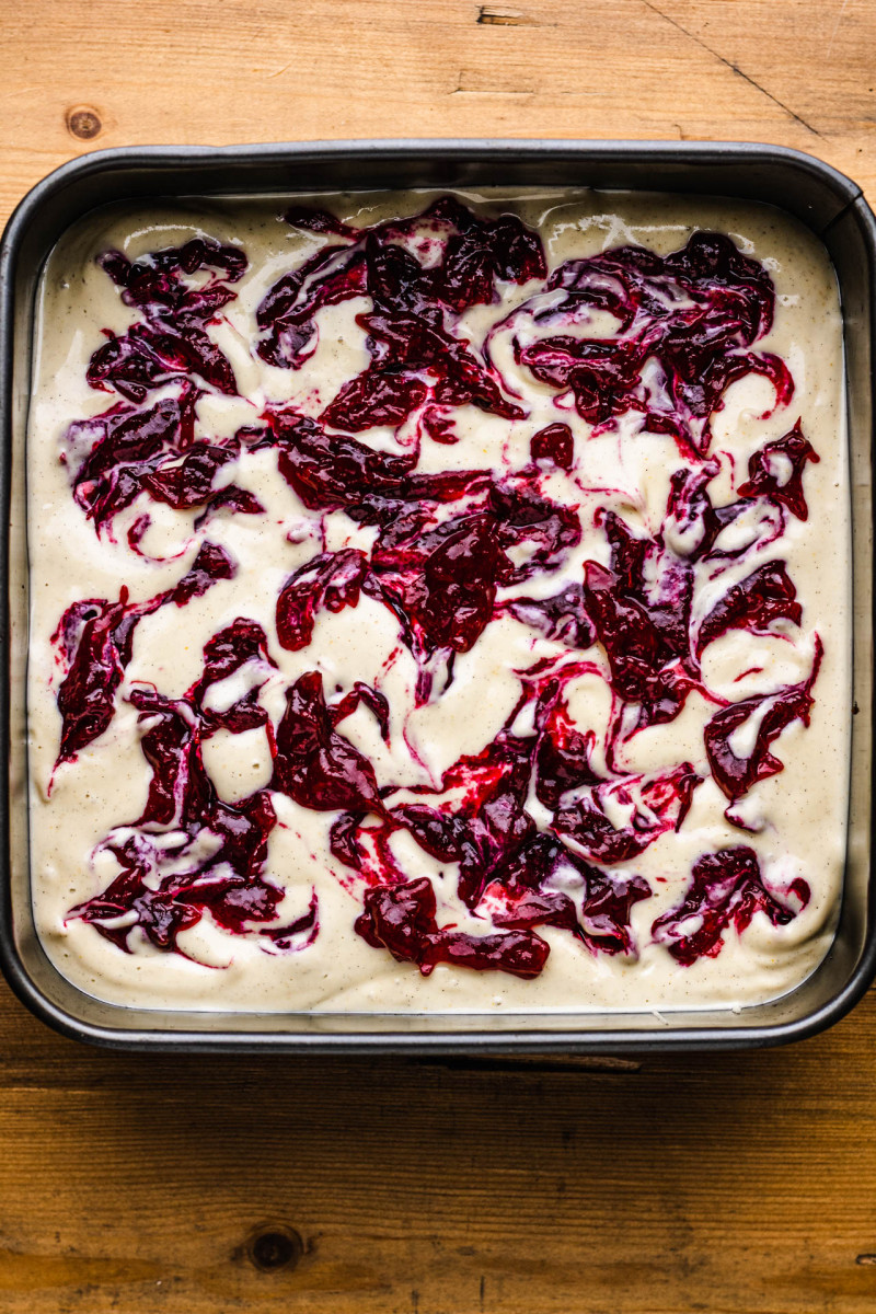 cranberry cheesecake bars swirls