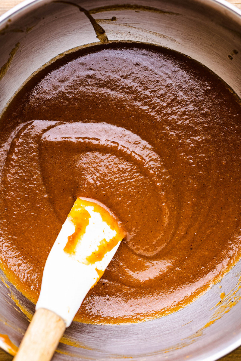 vegan pumpkin marble cake wet ingredients