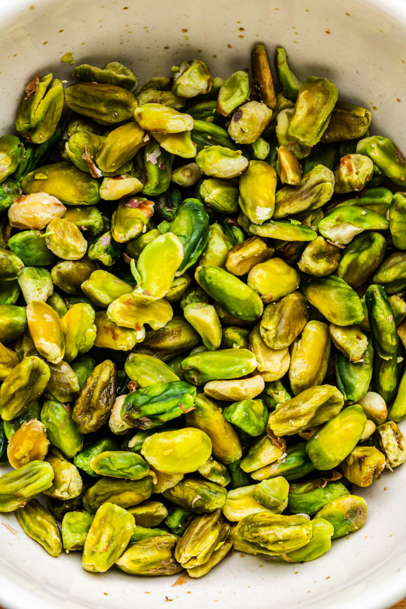 harissa carrots blanched pistachios