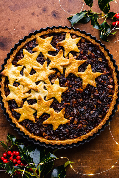 vegan mince pie tart