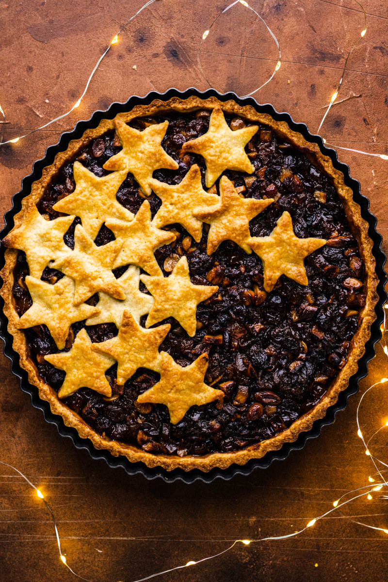 vegan mince pie tart lights