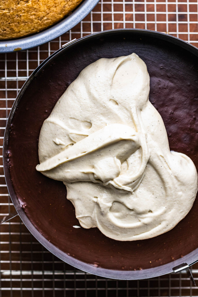 vegan tiramisu cake ganache