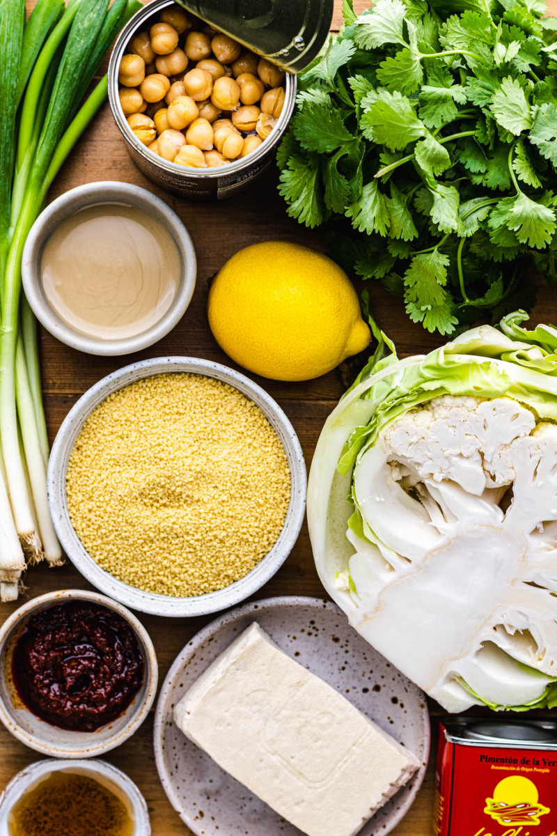 harissa tofu bowls ingredients