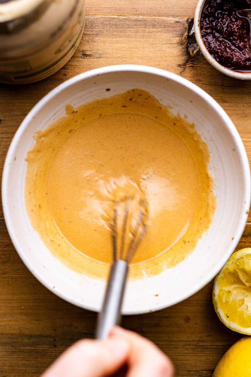 harissa tofu bowls sauce