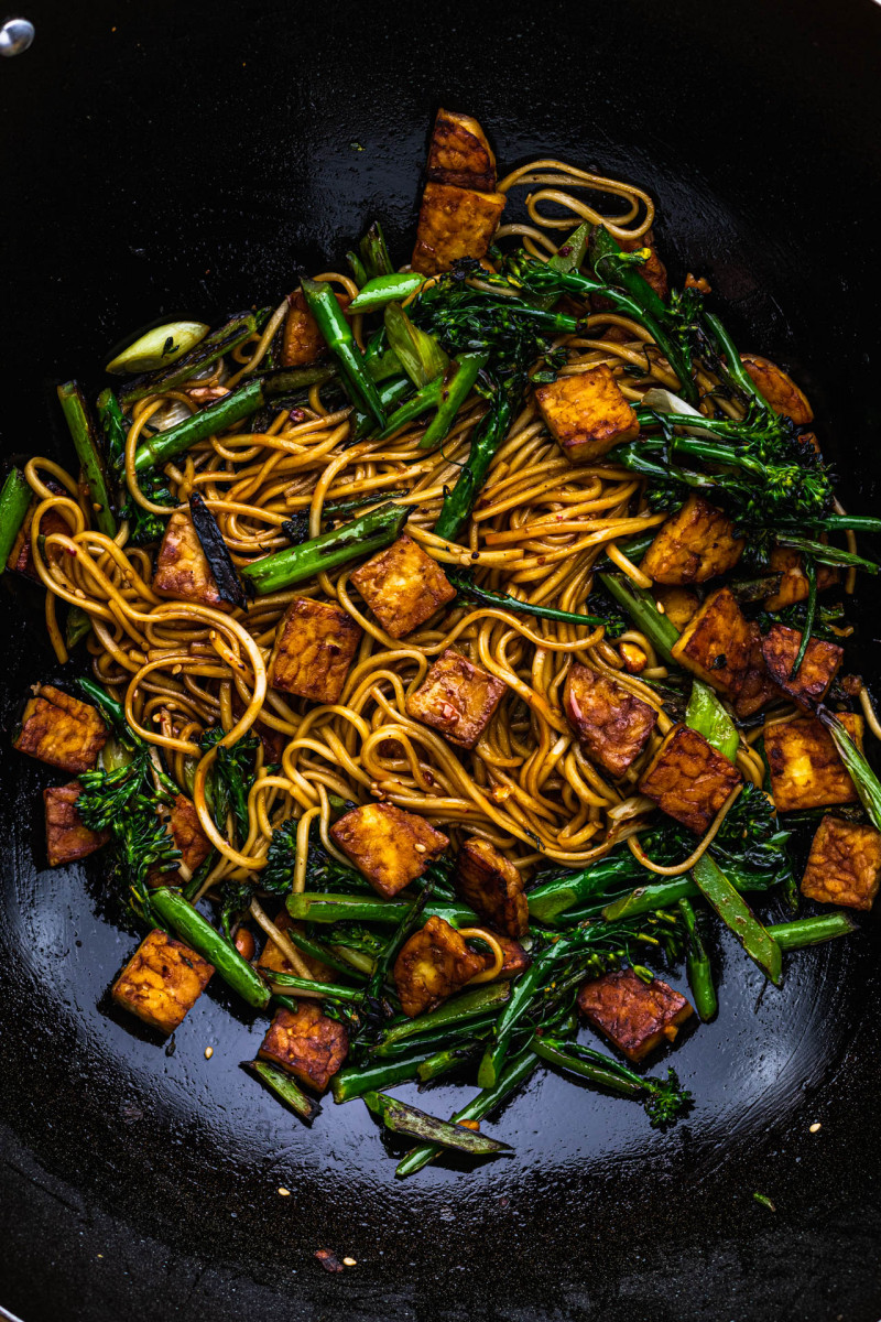 quick noodles tempeh wok