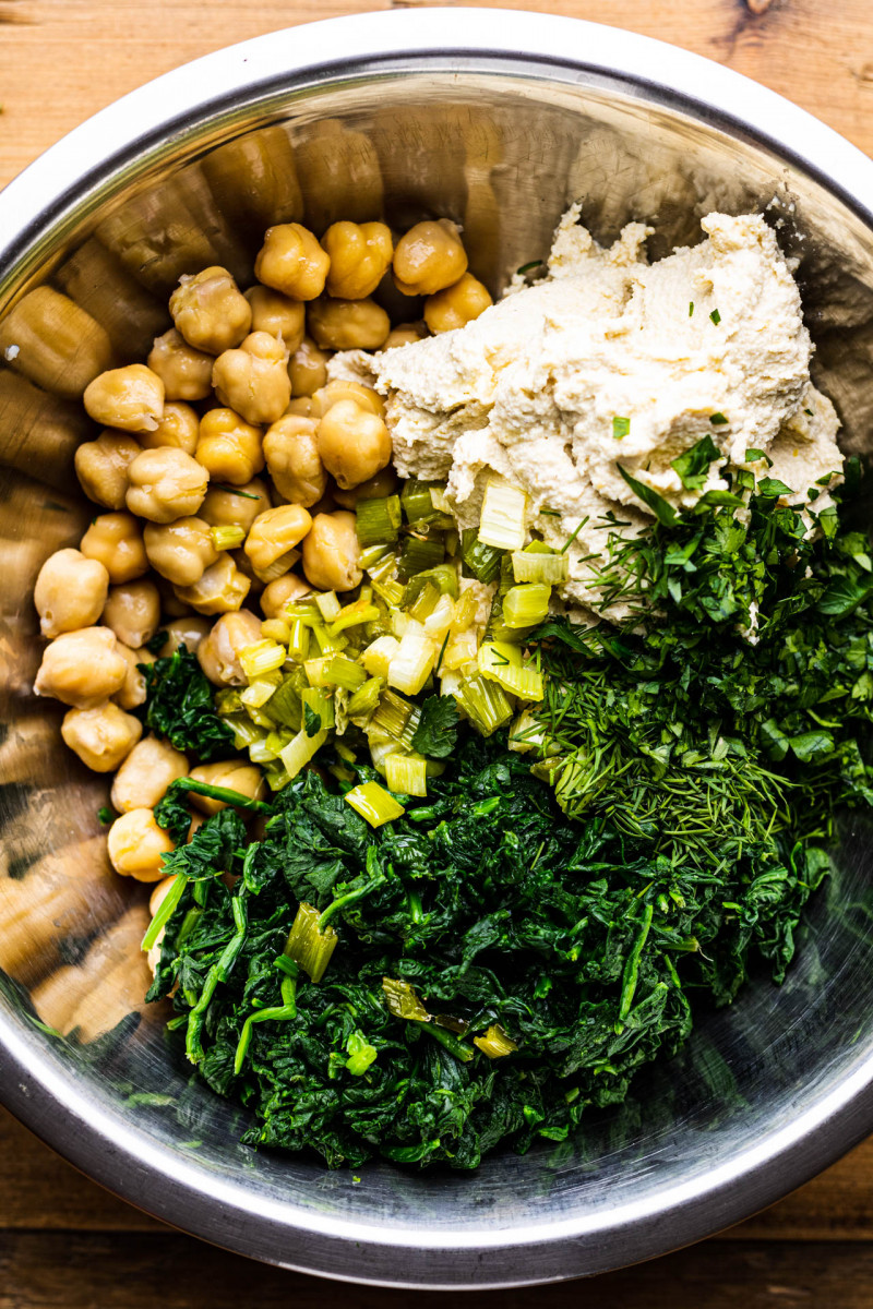 spinach ricotta rolls vegan mixture