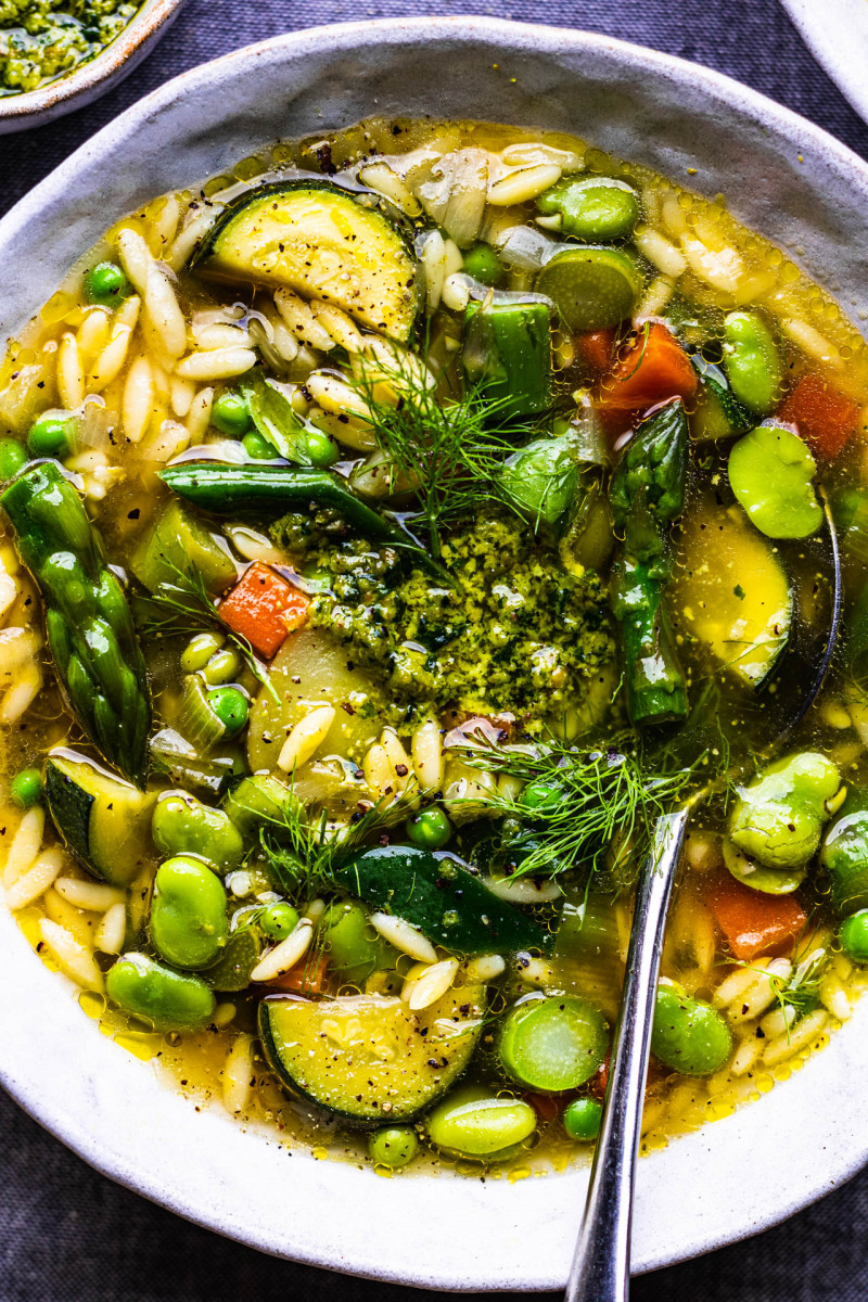 spring minestrone bowl