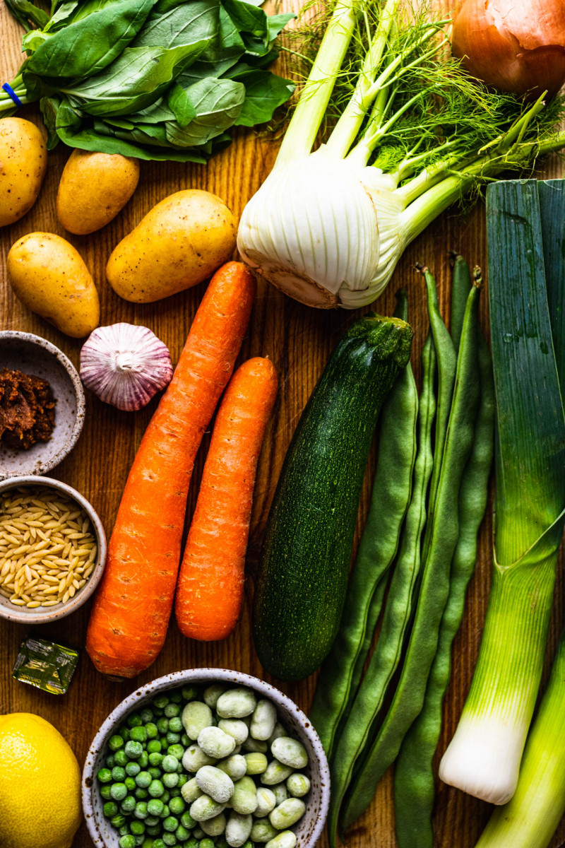 spring minestrone ingredients