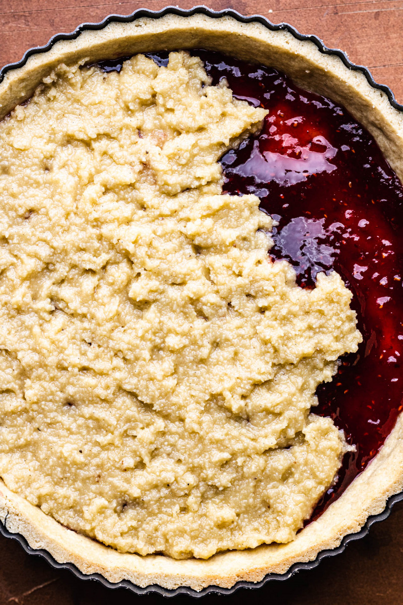 vegan bakewell tart jam