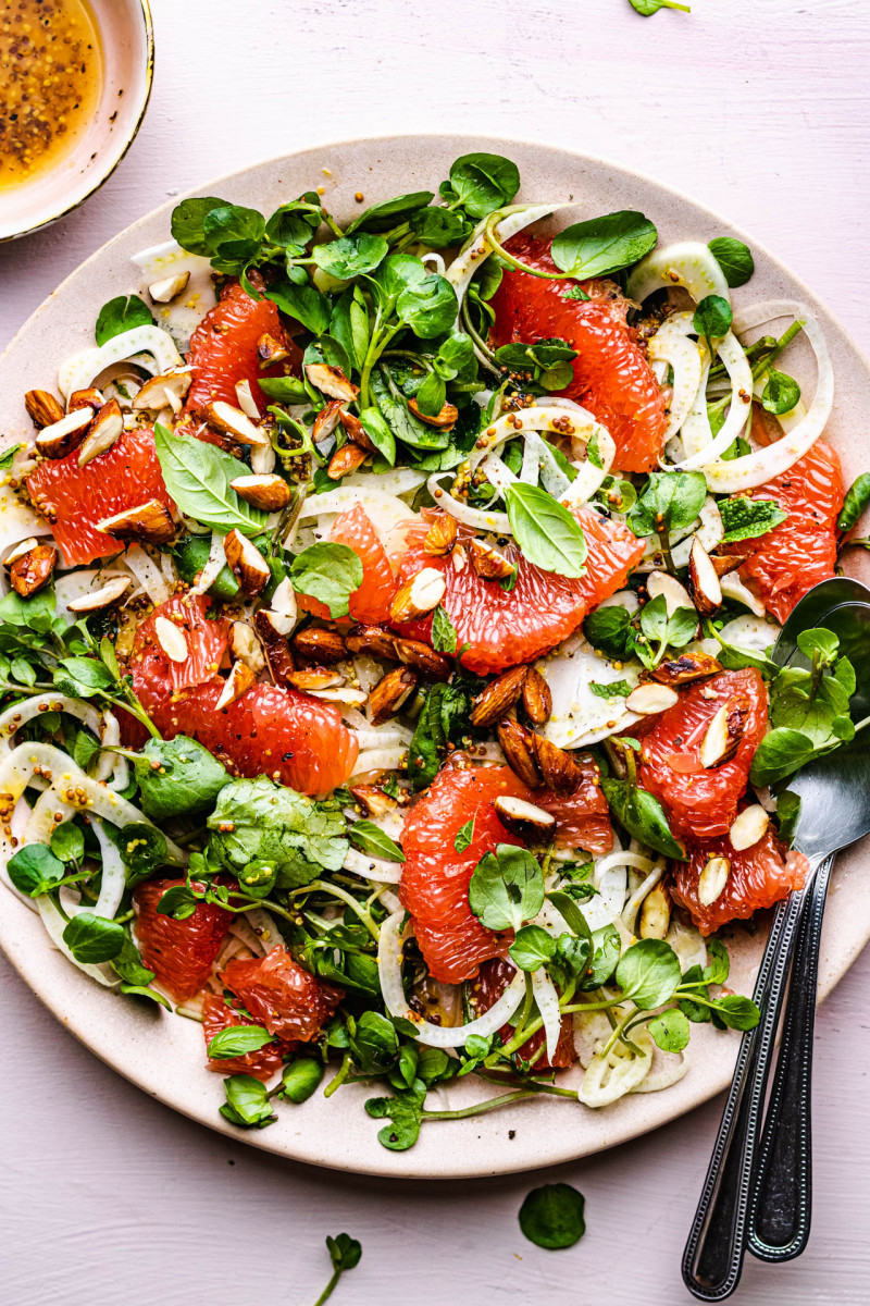 grapefruit fennel salad plate