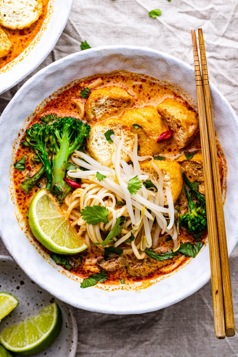 Thai red curry noodle soup