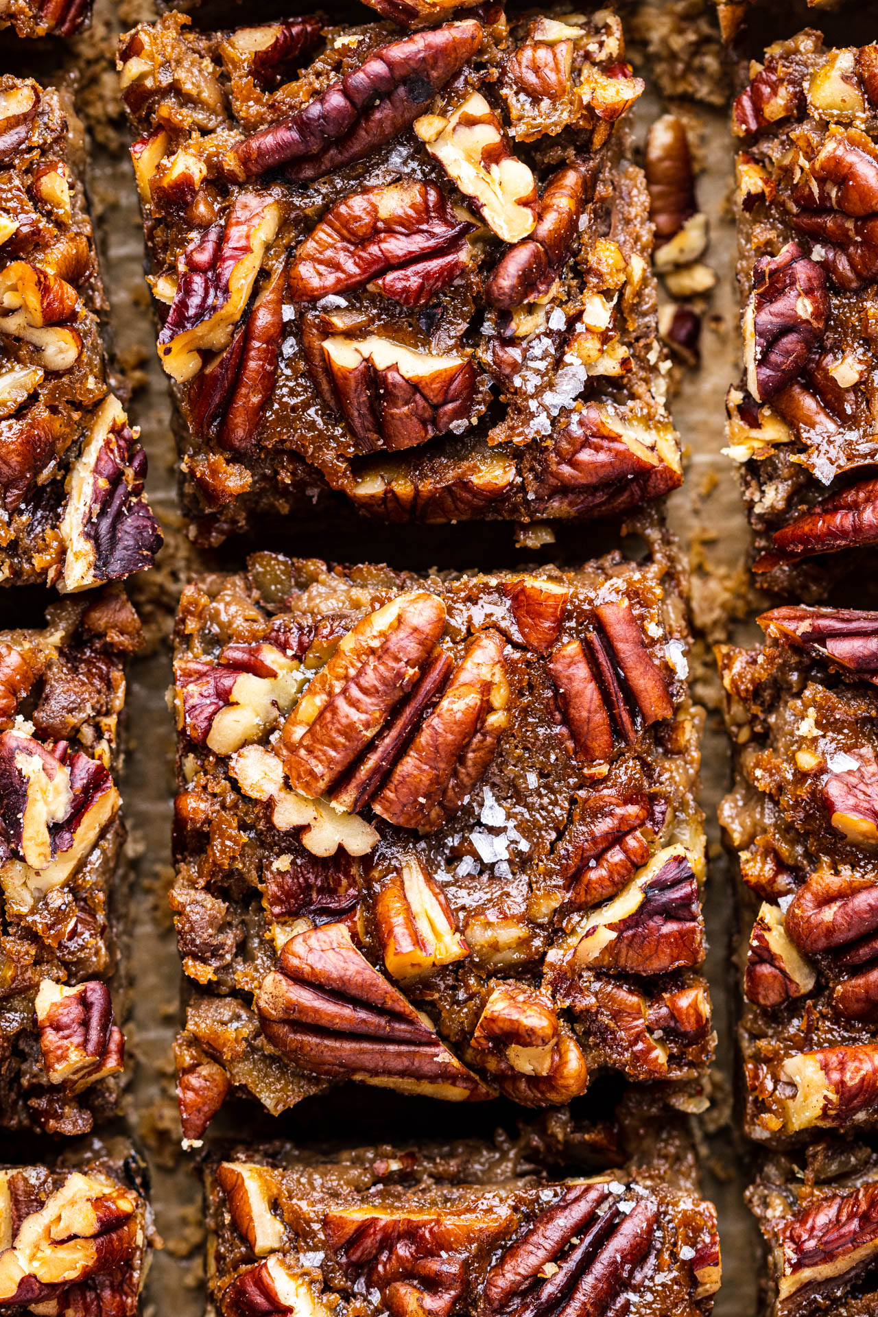 Vegan pecan pie bars
